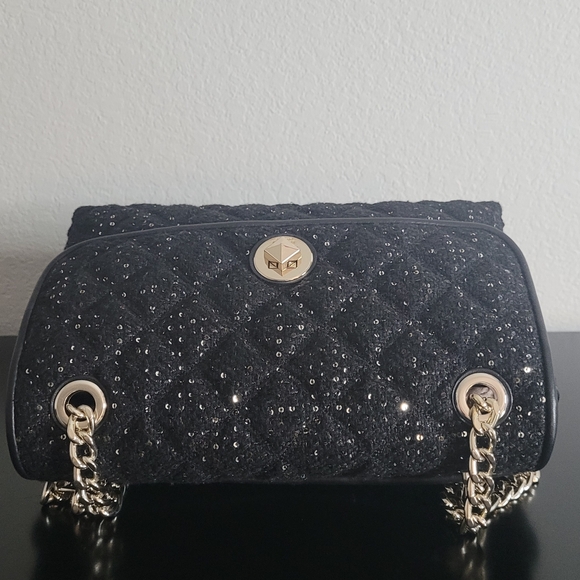 Natalia Sequin Tweed Medium Flap Shoulder Bag - Picture 7 of 12